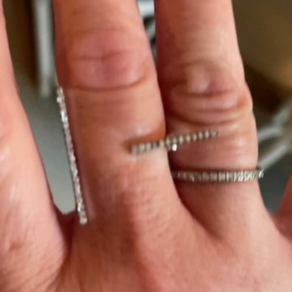 Selin Kent Francoise Ring 14K White Gold Night Sky Diamonds - Grey Pink White - Picture 11 of 16